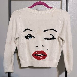 Betsey Johnson vintage Marilyn cropped cardigan